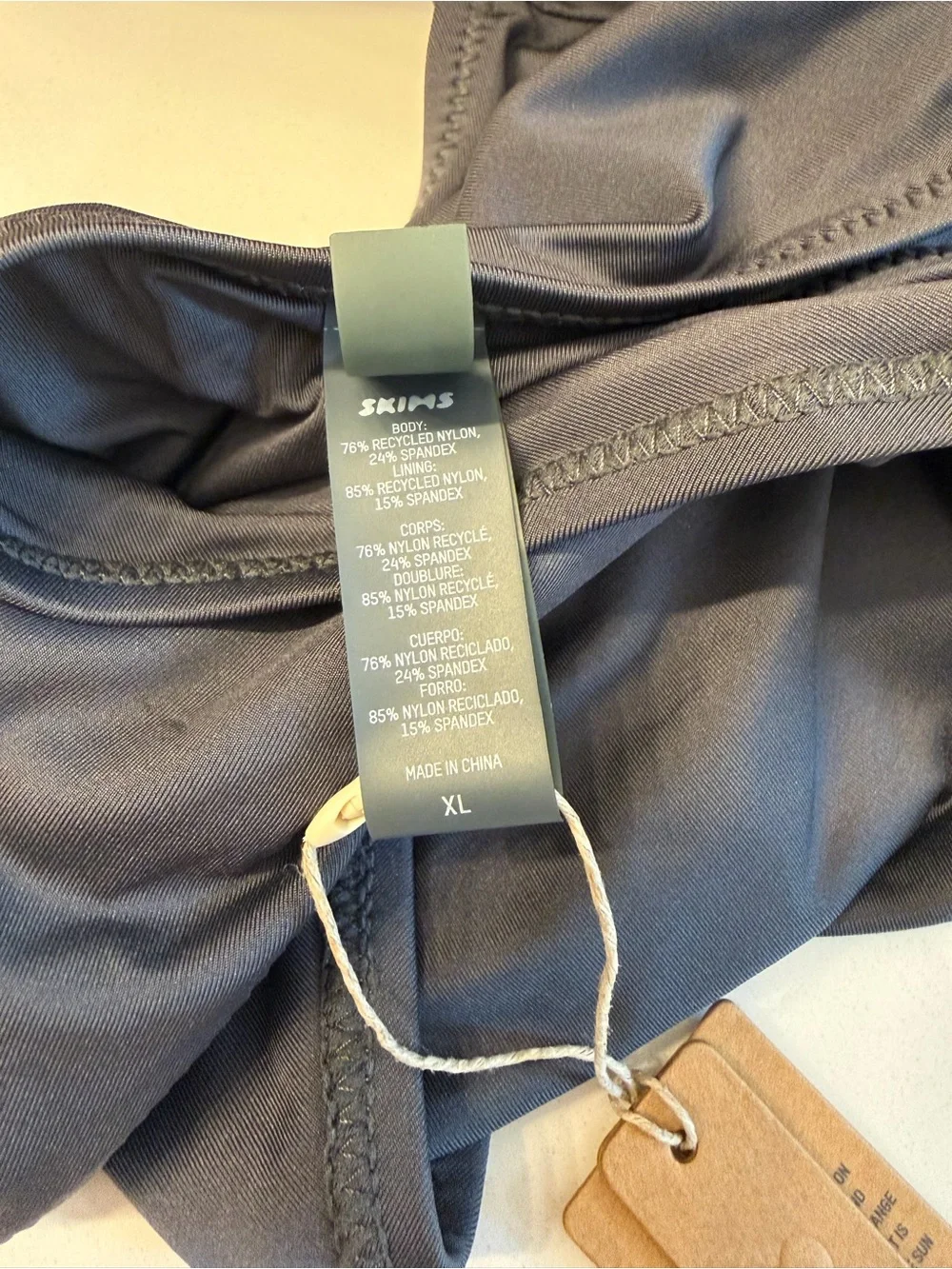 SKIMS Signature Swim Cut Out Monokini Swimsuit in Gunmetal